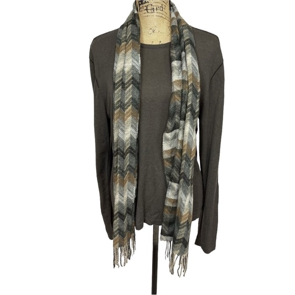 Boutique Chevron Aztec Boho Hippie Fringe Scarf - Picture 4 of 8